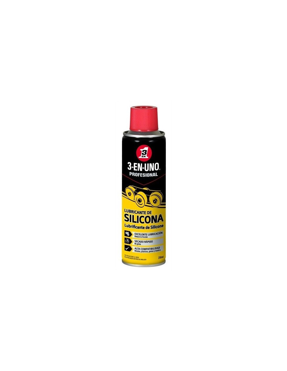 Lubricante de silicona en Spray 3-En-Uno 250ml