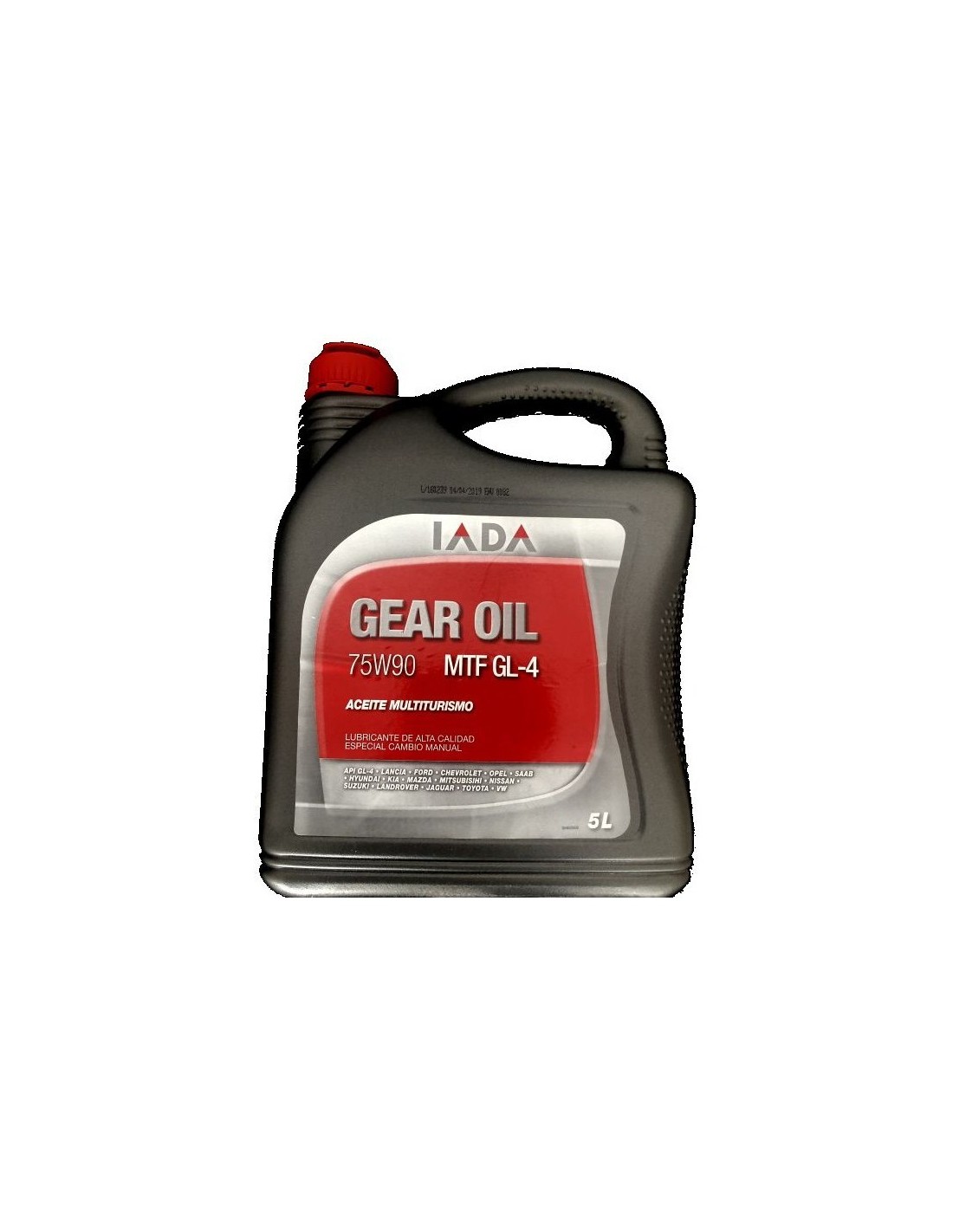 Aceite Iada Gear Oil MTF 75W90 GL-4 5 L - 56.50 € -   Capacidad 5 Litros