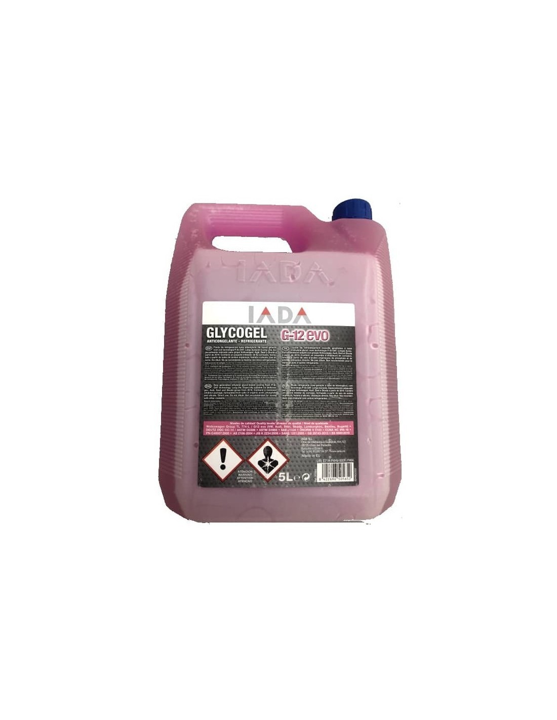 Anticongelante Glycogel G-12 EVO, IADA 5 L- 19,90€-   Capacidad 5 Litros