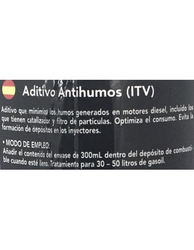 Aditivo Antihumos para Diésel, IADA 300 ml- 7,90€ -   Capacidad 300 ml