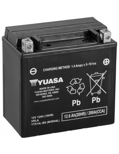 Batería Moto Yuasa YTX14L-BS 12V- 12Ah