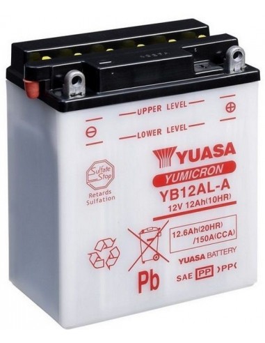 Batería Moto Yuasa YB12AL-A 12V- 12Ah