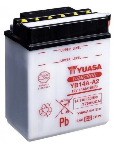 Batería Moto Yuasa YB14A-A2 12V- 14Ah