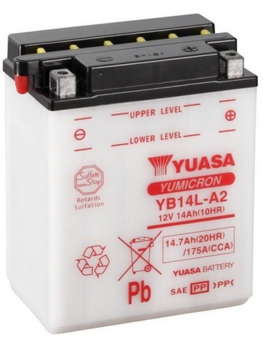 Batería Moto Yuasa YB14L-A2- 12V - 14Ah