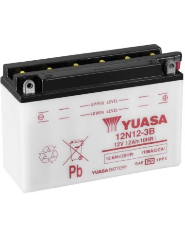 Batería Moto Yuasa 12N12-3B - 12Ah