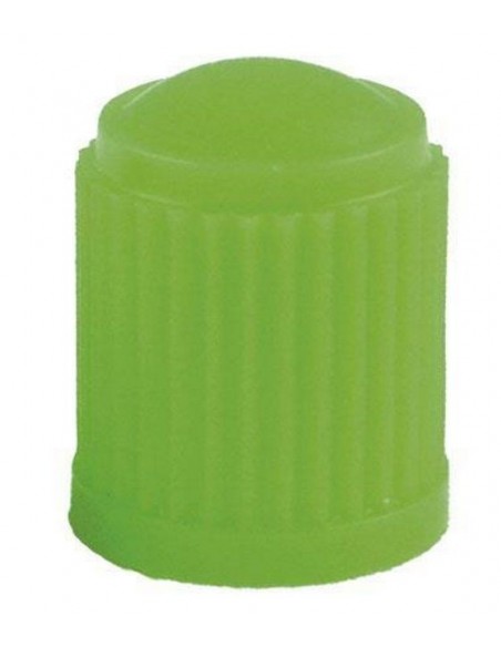 Tapón Plástico Verde para Válvula de Neumático