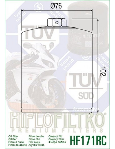Filtro de Aceite para Moto - HF171BRC