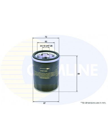 Filtro de aceite COMLINE CSZ11940 -...