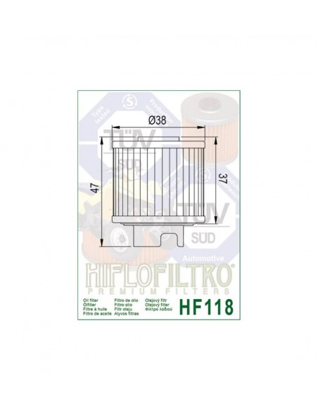 Filtro de Aceite para Moto HF118