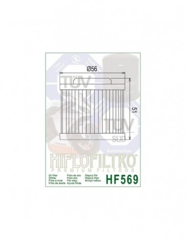 Filtro de Aceite para Moto - HF569