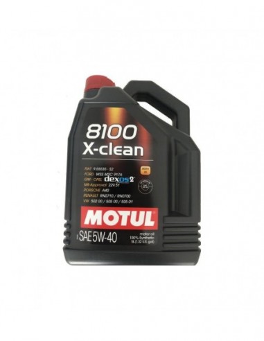 Aceite Motul 8100 X-Clean C3 5W40; 5L - 36,90€ -   Capacidad 5 Litros